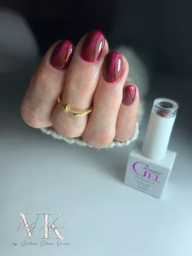 Roniki Amber cat eye gél lakk 04 - mágnesezhető