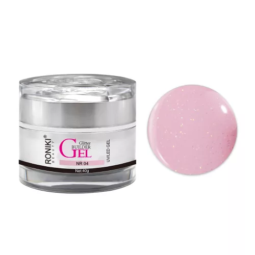 Roniki glitter builder gél - 04 - 40g