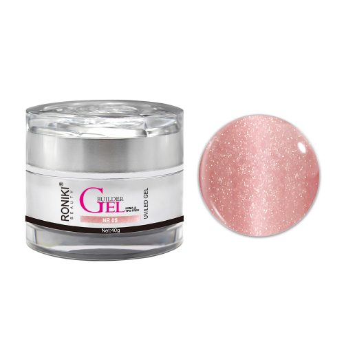 Roniki hema & TPO free glitter builder gél - 05 - 40g