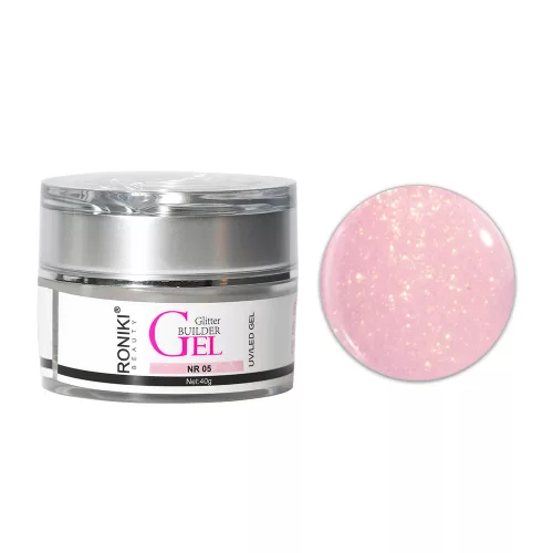 Roniki glitter builder gél - 05 - 40g