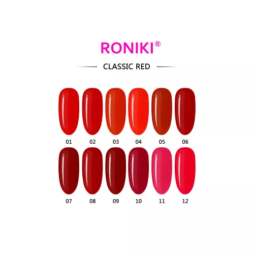 Roniki Classic red széria hema free - 12 gél lakk