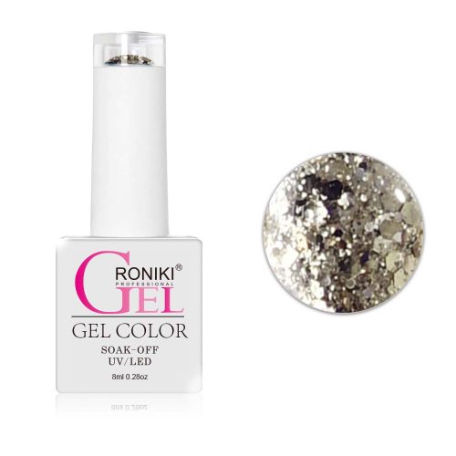 Roniki Diamond-H széria - 08 pezsgő glitteres gél lakk