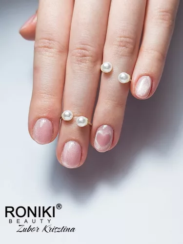 Roniki Glitter cat eye gél lakk 11 - mágnesezhető