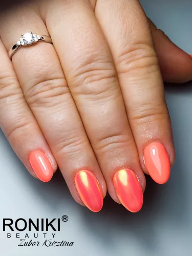 Roniki Glow in the dark széria - 01 sötétben világító neon narancs gél lakk