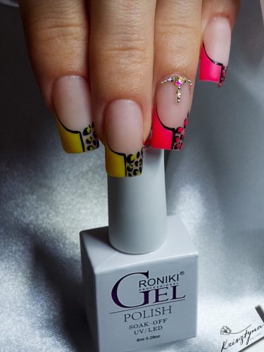 Roniki Glow in the dark széria - 05 sötétben világító neon pink gél lakk