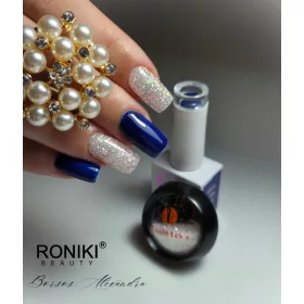   Roniki Glow in the dark széria - 14 sötétben világító neon kék gél lakk