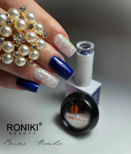 Roniki Glow in the dark széria - 14 sötétben világító neon kék gél lakk