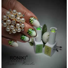   Roniki Glow in the dark széria - 16 sötétben világító neon sárga gél lakk