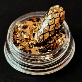 Roniki fém körömdíszítő rombusz  - rosegold