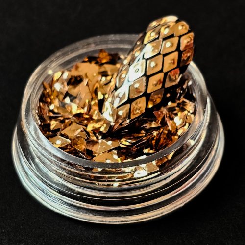 Roniki fém körömdíszítő rombusz  - rosegold