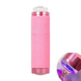   Roniki pink mini UV lámpa szilikon fejjel - hordozható, elemes