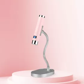   Roniki AI vezérelt pink mini UV lámpa állvánnyal - hordozható, tölthető