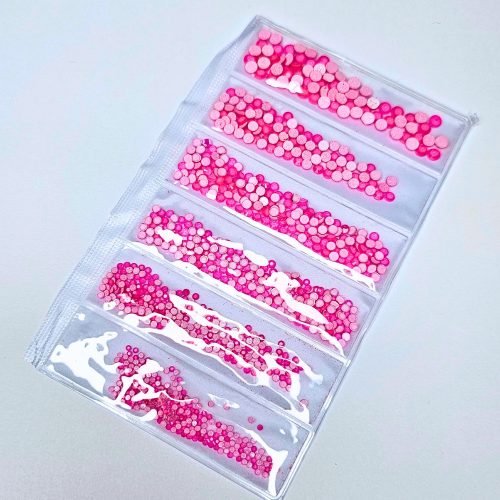 Roniki fluoreszkáló neon pink strasszkő - SS4-SS20 méretben 