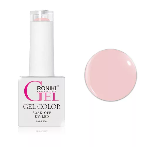 Roniki Macaron széria - 01 púderrózsaszín gél lakk