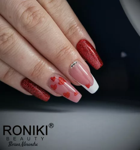 Roniki szív mintás matrica - öntapadó 