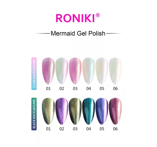 Roniki Mermaid széria - 04 gél lakk