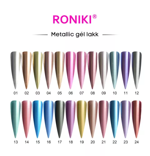 Roniki Metallic gél 12 - ezüst