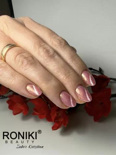 Roniki Mermaid cat eye gél lakk 10 - mágnesezhető