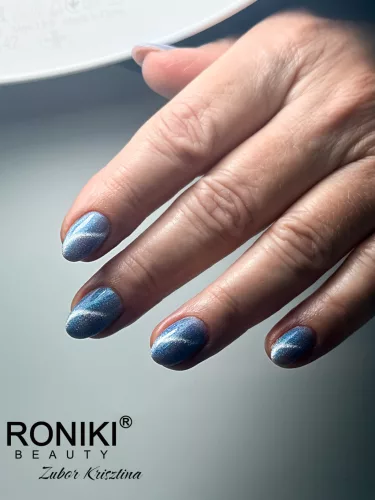 Roniki Mermaid cat eye gél lakk 12 - mágnesezhető