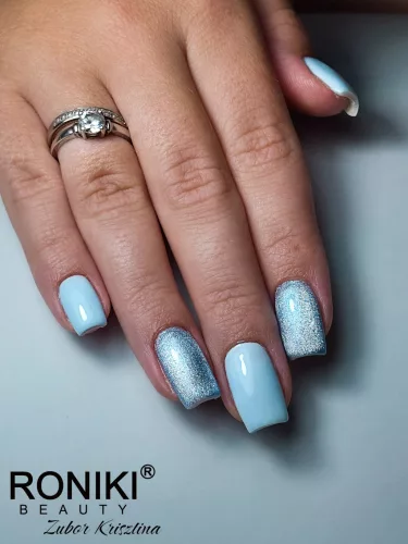 Roniki Mermaid cat eye gél lakk 12 - mágnesezhető