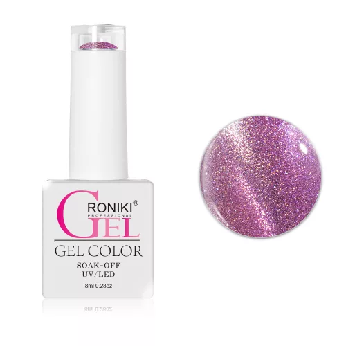 Roniki Mermaid cat eye gél lakk 14 - mágnesezhető