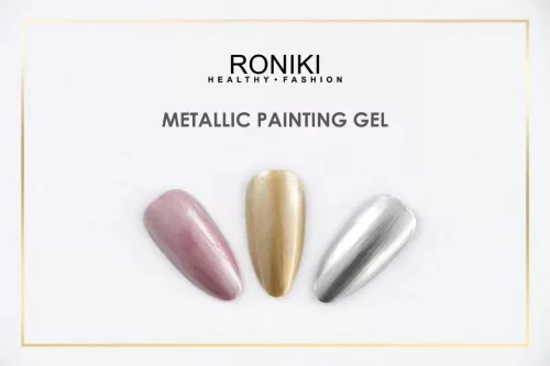 Roniki Metallic Painting gél 02 - arany króm festőzselé - 5g