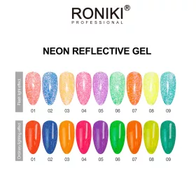 Roniki Neon reflektív gél lakk box
