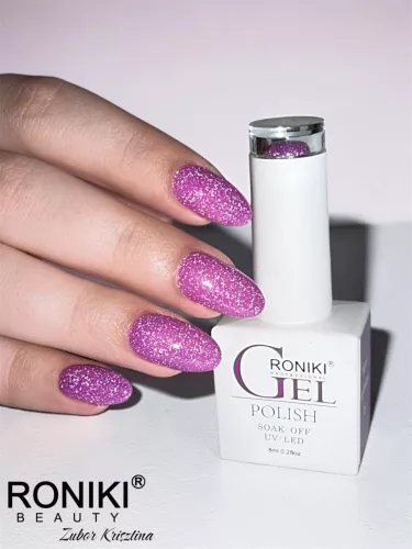 Roniki Neon reflektív széria - 05 lila reflektív gél lakk