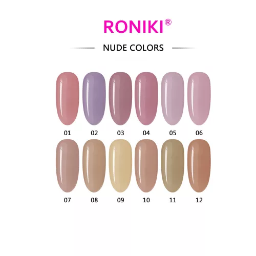 Roniki Nude széria - 06 gél lakk