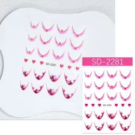 Roniki ombre francia mosolyvonal matrica - öntapadó - pink