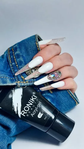 Roniki hema free poly gel - white - 10g