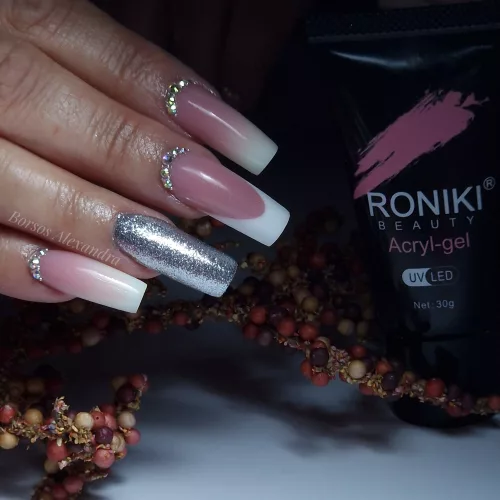 Roniki hema free poly gel - white - 10g