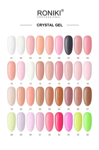 Roniki hema free light poly gel - milky white - 30g