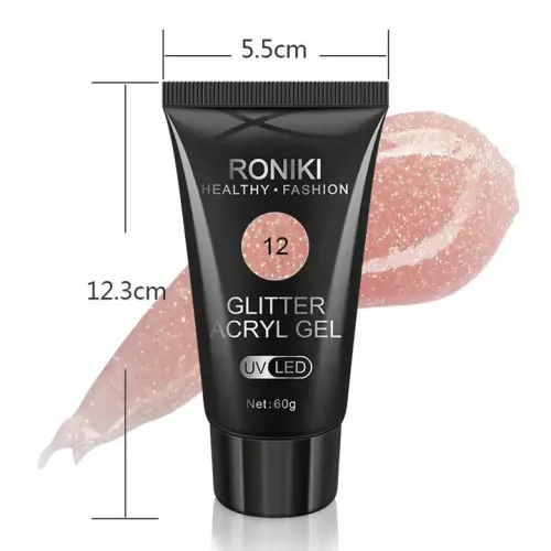 Roniki glitter poly gel - 09 - 30g