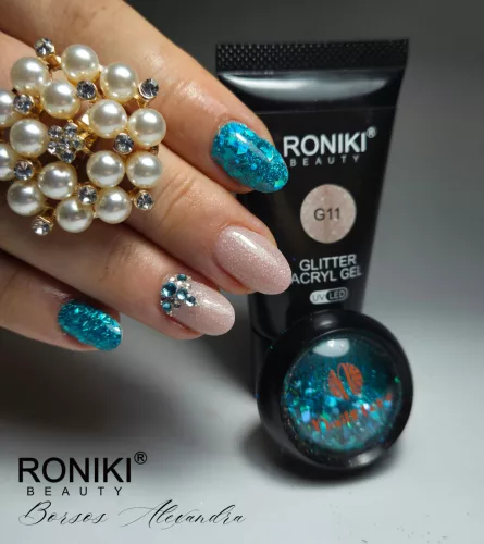 Roniki glitter poly gel - 11 - 30g