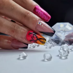   Roniki Platinum diamond széria - 01 csillámos pink gél lakk