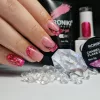 Roniki Platinum diamond széria - 01 csillámos pink gél lakk