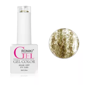   Roniki Platinum diamond széria - 03 csillámos arany gél lakk