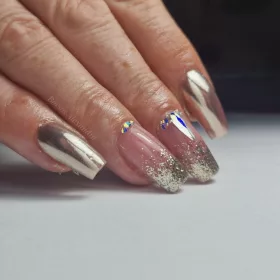   Roniki Platinum diamond széria hema free - 05 csillámos pezsgő gél lakk