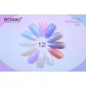   Roniki Pearl threaded széria - 01 fehér gyöngyház gél lakk