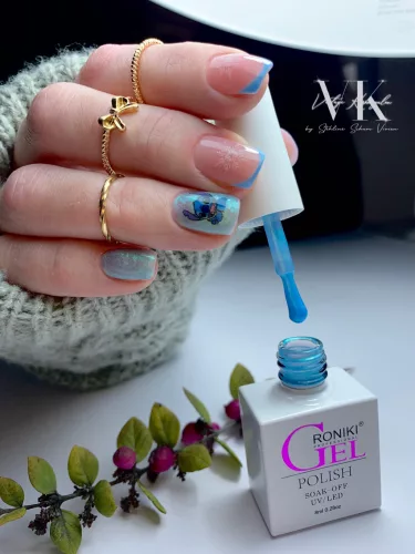 Roniki Pearl threaded széria - 09 világoskék gyöngyház gél lakk