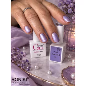  Roniki Pearl threaded széria - 10 sötétlila gyöngyház gél lakk