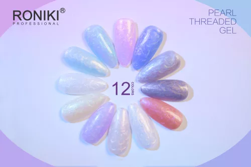 Roniki Pearl threaded széria - 10 sötétlila gyöngyház gél lakk