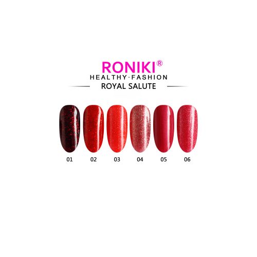 Roniki Royal salute széria - 04 csillámos bordó gél lakk