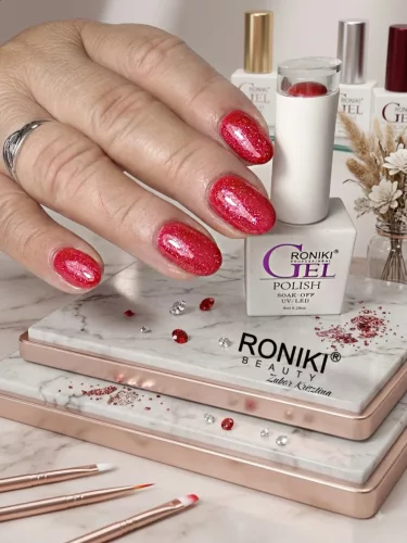 Roniki Royal salute széria - 06 csillámos bordó gél lakk
