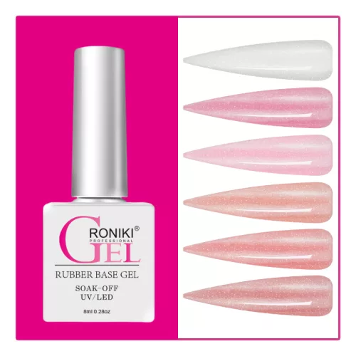 Roniki hema free Shine rubber base  02 - csillámos