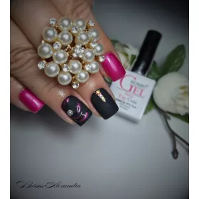 Roniki Shell széria - 10 gyöngyház pink gél lakk