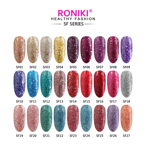 Roniki SF széria - 07 glitteres lila gél lakk