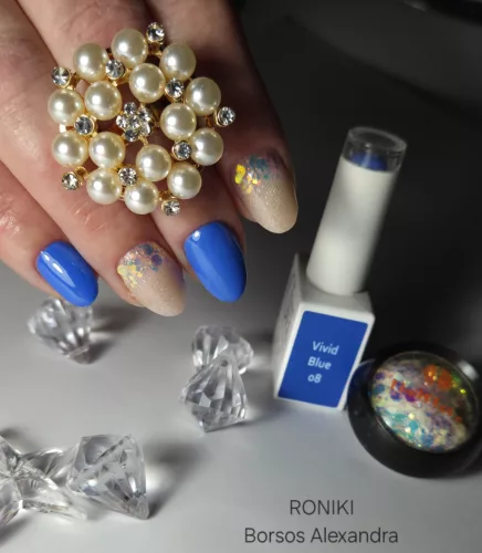 Roniki Vivid blue széria - 08 gél lakk