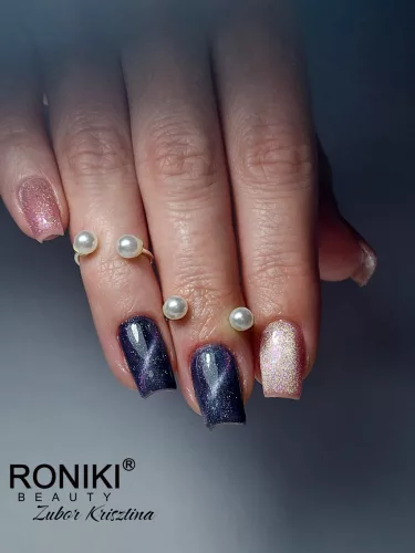 Roniki Variety magic cat eye gél lakk 09 - mágnesezhető